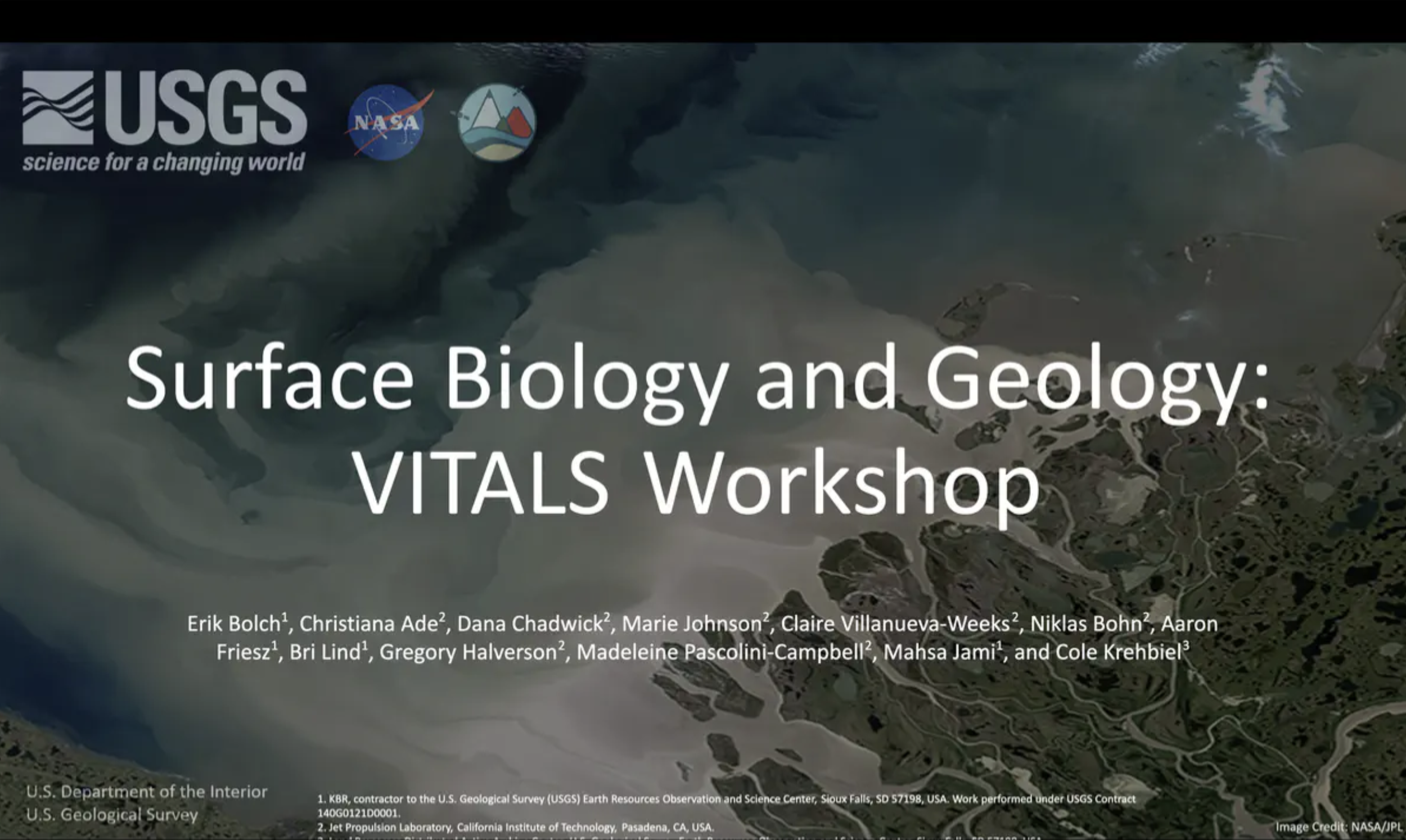 Surface Biology and Geology: VITALS Workshop